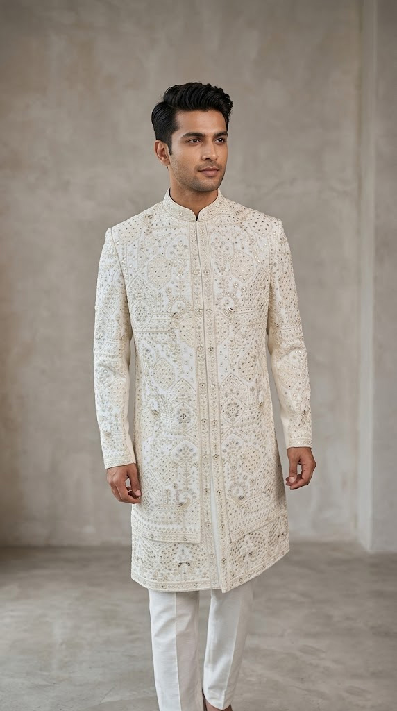 Ivory Sherwani for Groom- Sundesha Annex Mumbai
